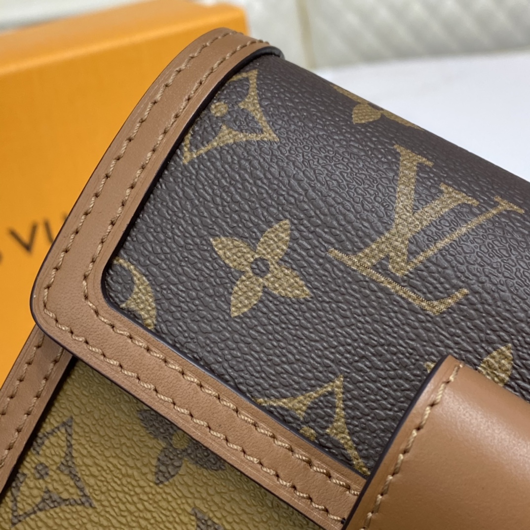 Louis Vuitton DAUPHINE CHAIN WALLET Handbag Monogram M68746 